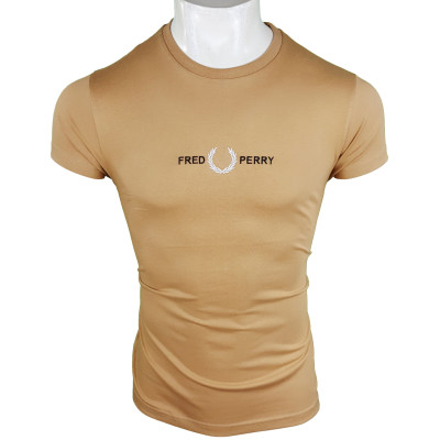 Camiseta Fred Perry Hombre Marrón Ref.2158
