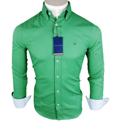 Camisa Tommy Hilfiger Hombre Verde Ref.4637