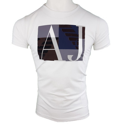 Camiseta Armani Hombre Blanca/Azul Ref.6212